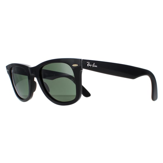 Ray-Ban Sunglasses Wayfarer 2140 901 Black Green G-15 Medium 50mm - Image 2