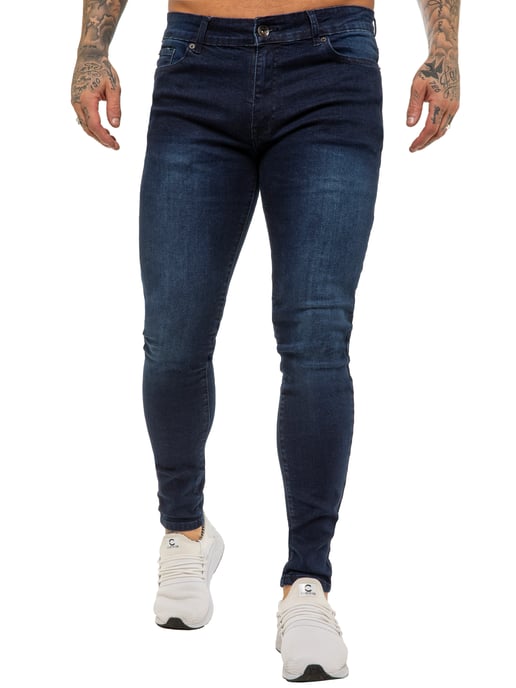 Enzo Mens Skinny Super Stretch Denim Jeans - Image 3