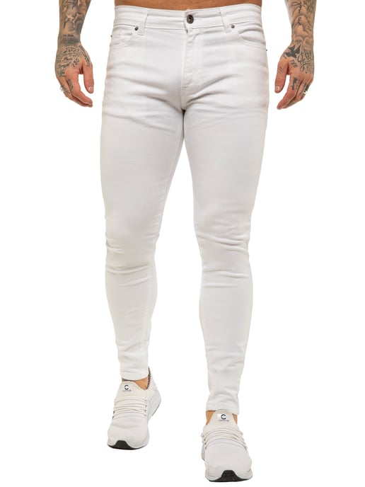 Enzo Mens Skinny Super Stretch Denim Jeans - Image 3