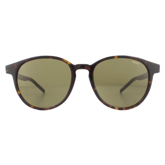 Hugo van Hugo Boss Round Mens Havana groene zonnebril - Image 1