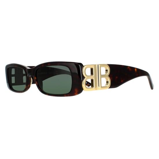 Balenciaga Rectangle Womens Dark Havana Green BB0096S - Image 2