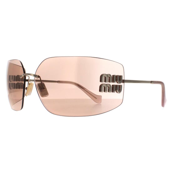 Miu Miu Rimless Womens Pale Gold Pink Mirror MU54YS - Image 2