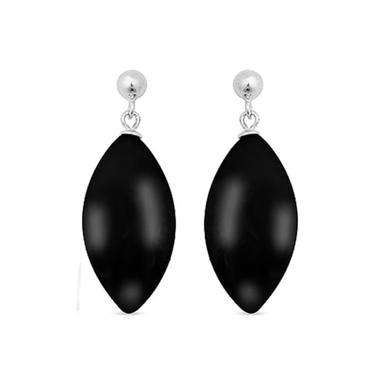 Luxenter ayom earrings of 925 sterling silver and onyx rhodium plated finish - Image 1