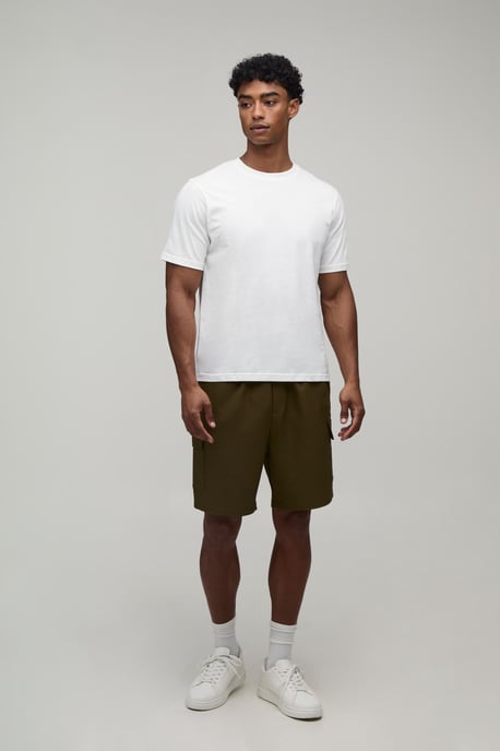 Relaxed Fit Elasticated Technical Stretch Cargo Shorts - Image 4