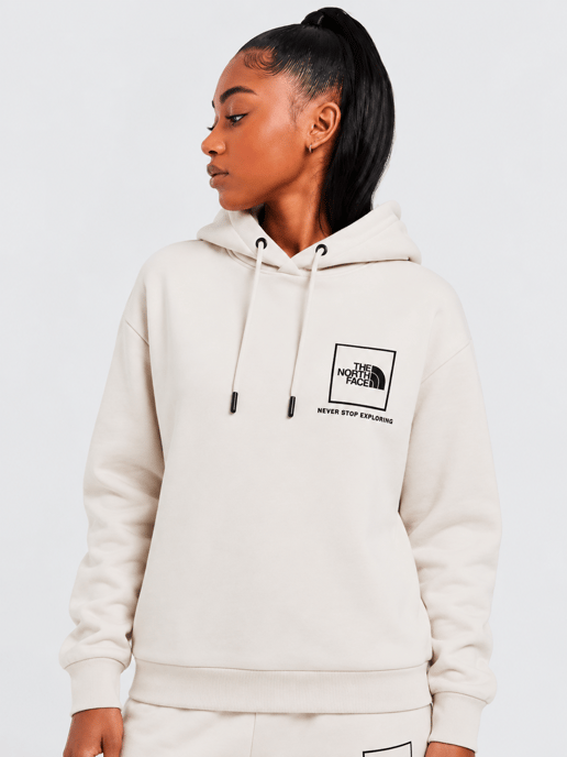 The North Face Womens Back New Fine Box Hoodie in Moonlight Ivory - Image 1