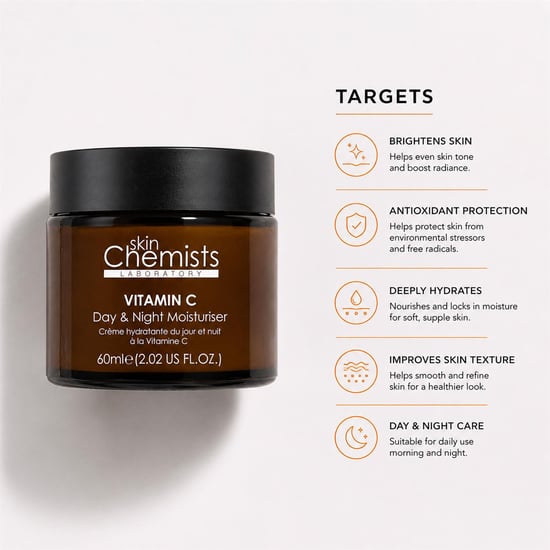 skinChemists Vitamin C Anti-Ageing Day & Night Moisturiser 60ml for Brightening, Dark Spots - Image 5