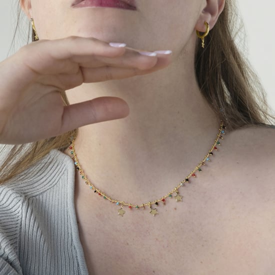 Luxenter beos-halsband i 925 sterlingsilver och flerfärgad hydrotermisk kvarts med 18kt gulguldpläterad yta - Image 4