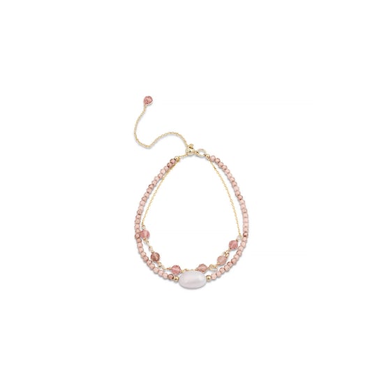 Luxenter ekhao armband i metallegering och champagne zirkonia 18K guldpläterad finish - Image 1