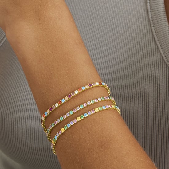 Luxenter 925 Sterling zilveren armband met multicolour zirkonia afgewerkt in 18K geel goud - Tahu - Image 3