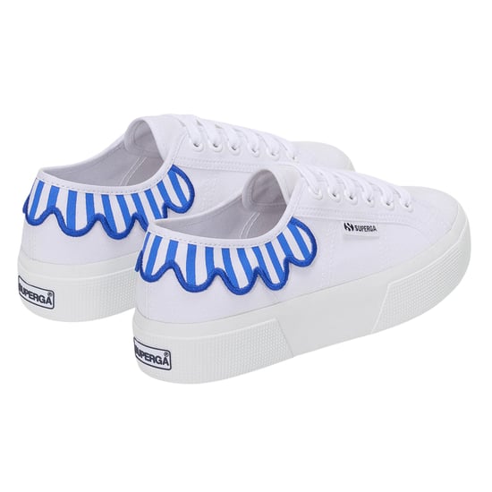 Superga Unisex Adult 3740 Leggera Umbrella Platform Trainers (Dazzling Blue/White) - Image 2