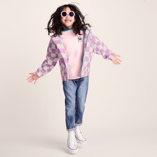 Cohampshire Kids Shaun the Sheep Waterproof Jacket - Lilac Haze/White Checkerboard - Image 4