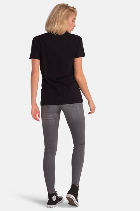 Black Organic Cotton Crew Neck Short Sleeve Graphic Print T-Shirt - Image 3