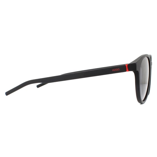 Hugo van Hugo Boss Round Mens mat zwart grijze zonnebril - Image 4