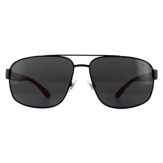 Polo Ralph Lauren Aviator Heren Mat Zwart Grijze Zonnebril - Image 1
