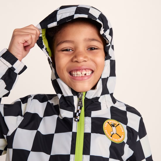 Cohampshire Kids Shaun the Sheep Waterproof Jacket - Black White Checkerboard - Image 6