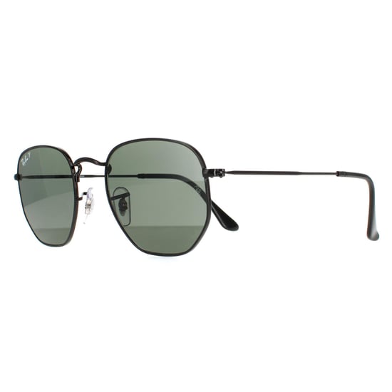 Ray-Ban Square Unisex Polished Black/Green Polarized Hexagonal RB3548N Sunglasses - Image 2