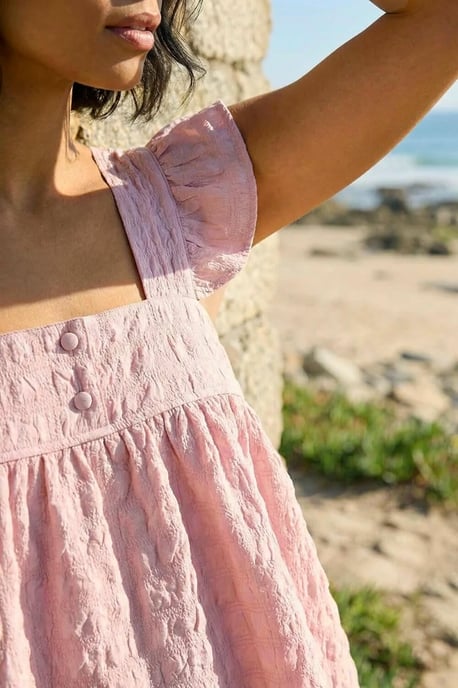 Dusk Textured Bubble Button Top - Image 5