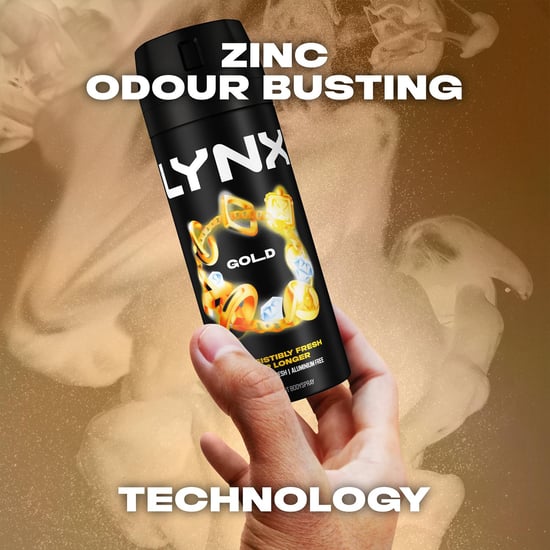 Lynx Body Spray Gold 48-H High Definition Fragrance Deo For Men, 150ml - Image 4