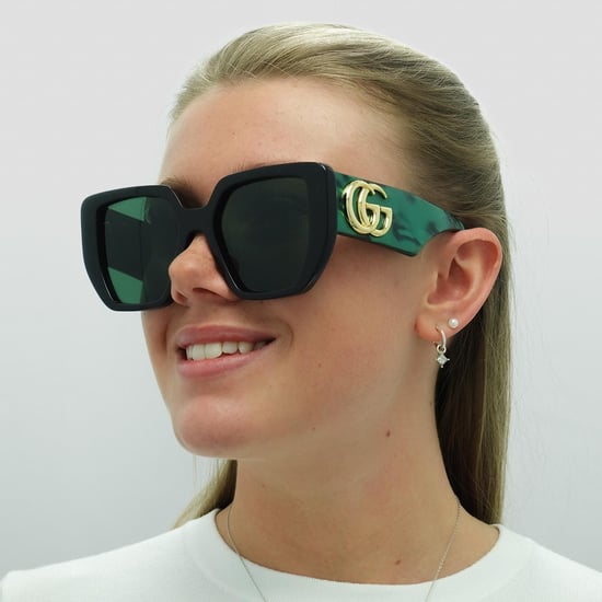 Gucci zonneBril GG0956S 001 Zwart en groene werveling Green - Image 6