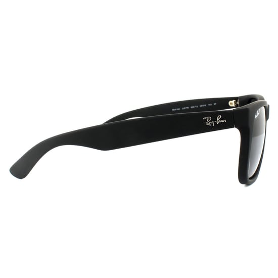 Ray-Ban Sunglasses Justin 4165 622/T3 Black Rubber Grey Gradient Polarized - Image 4