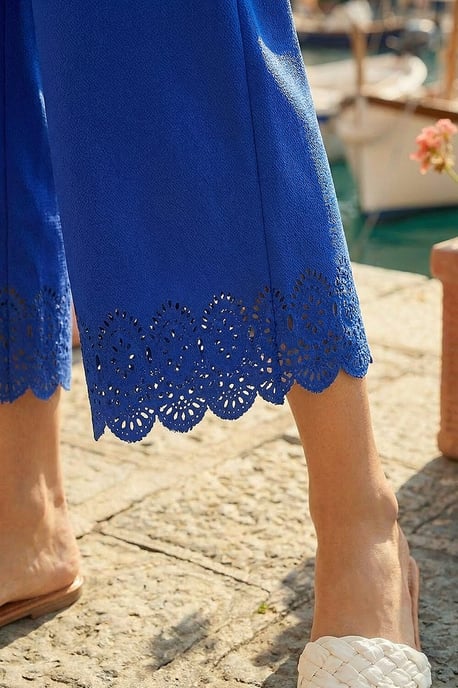 Laser Cut Wide Leg Trouser - Image 4