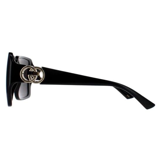 Gucci Vierkant Dames Zwart met Goudgrijs GG1692S - Image 3