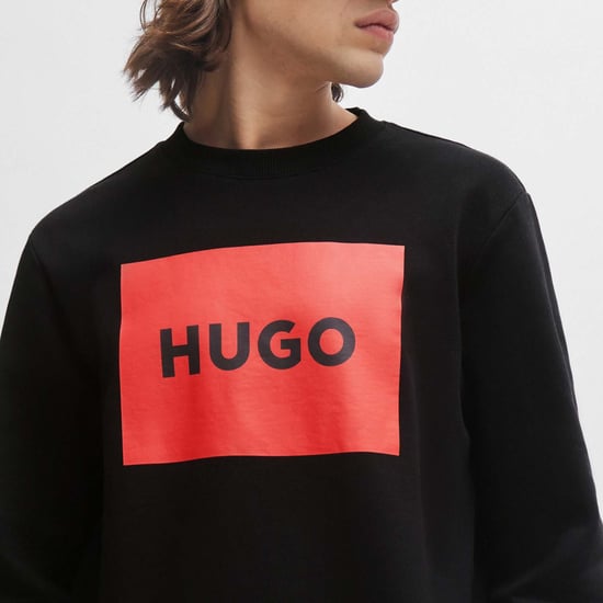 HUGO Duragol222 Large Label Logo Mens Sweatshirt - Image 3