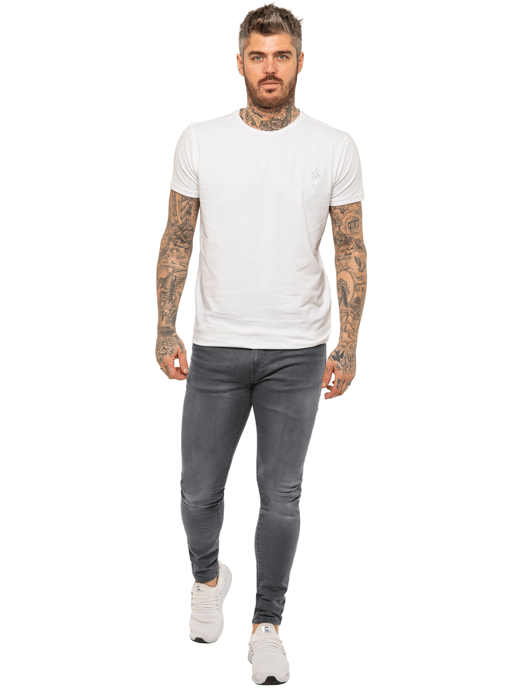 Enzo Mens Skinny Super Stretch Denim Jeans - Image 4
