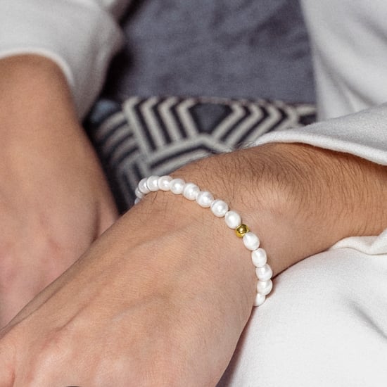 Luxenter White Pearl armband i 18K gult guld - Unwe - Image 3