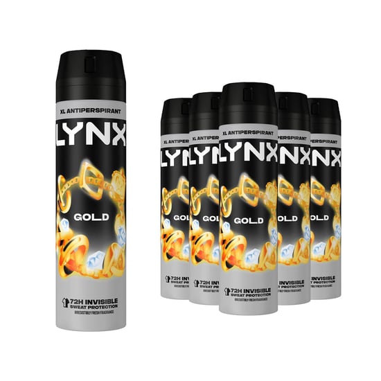 Lynx XL Anti-Perspirant 72-Hour Sweat Protection Deodorant 200ml, 6 Pack - Image 1