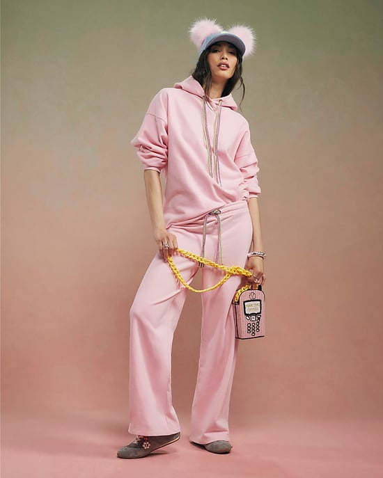 River Island Womens Hoodie Pink Year Zero Embellished Cord - Image 4