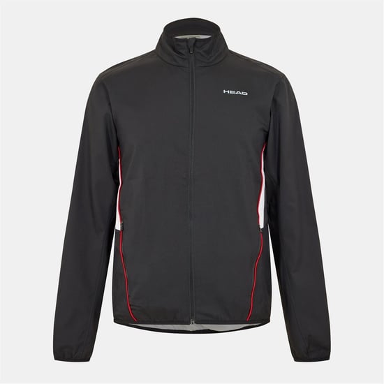 Men's Head Solid Patterned Zipped Pocket Track Jacket in Black - Image 1