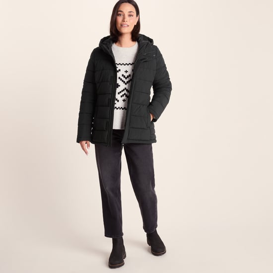 Sleight Womens Padded Short Parka Black - Image 3