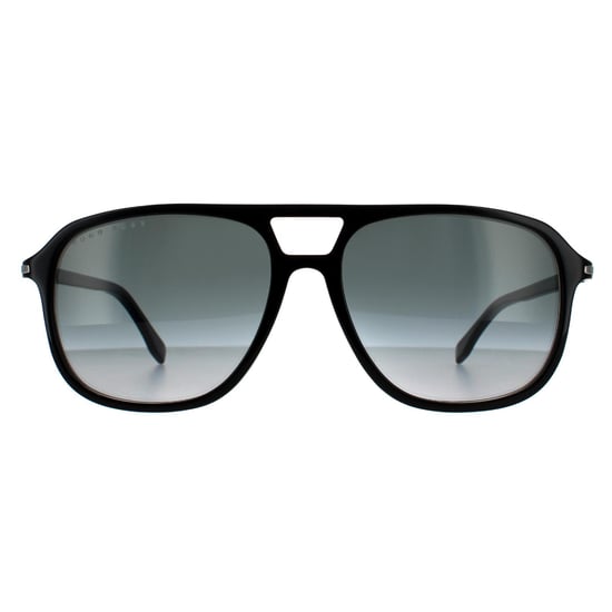 Hugo Boss Aviator Mens Shiny Black Grey Gradient 90041091 - Image 1