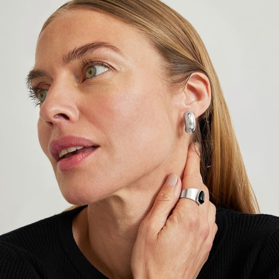 Luxenter sheak ring in metal alloy and onyx, rhodium-plated finish - Image 2