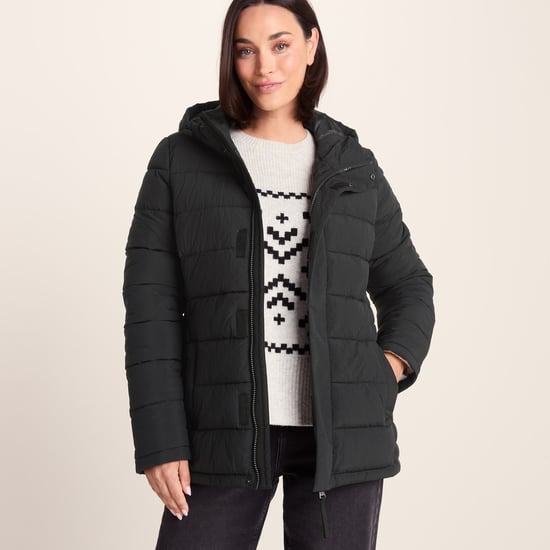 Sleight Womens Padded Short Parka Black - Image 6