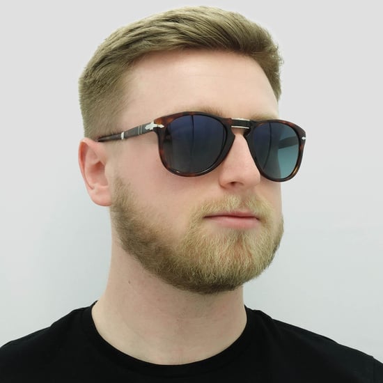 Persol Aviator Herrbruna Havana Blå Gradient Polariserade Solglasögon - Image 5