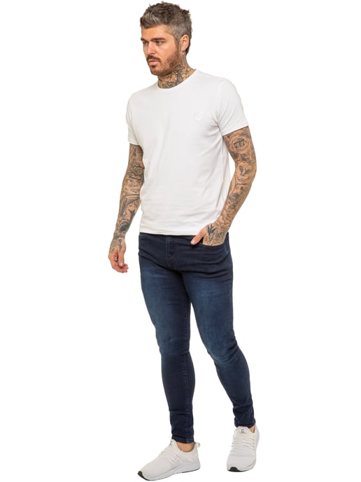 Enzo Mens Skinny Super Stretch Denim Jeans - Image 4