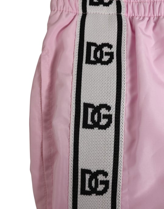 Dolce & Gabbana Rosa Nylon Logotyp Sidrand Badkläder Herr Simbyxor - Image 3