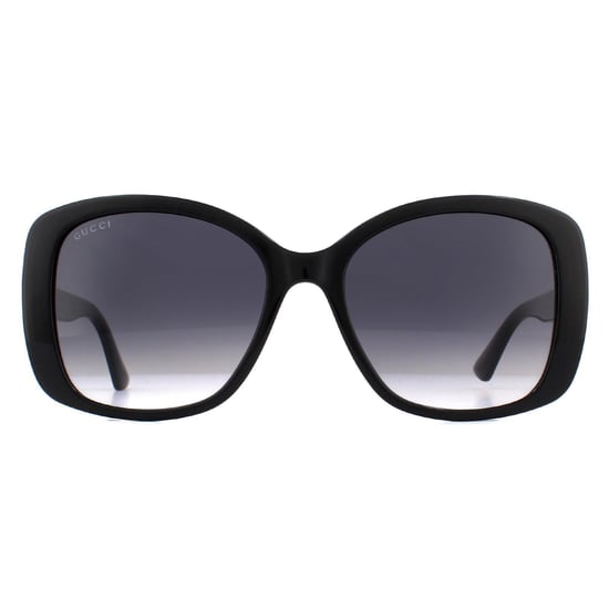 Gucci Butterfly Womens Black Grey Gradient Sunglasses - Image 1