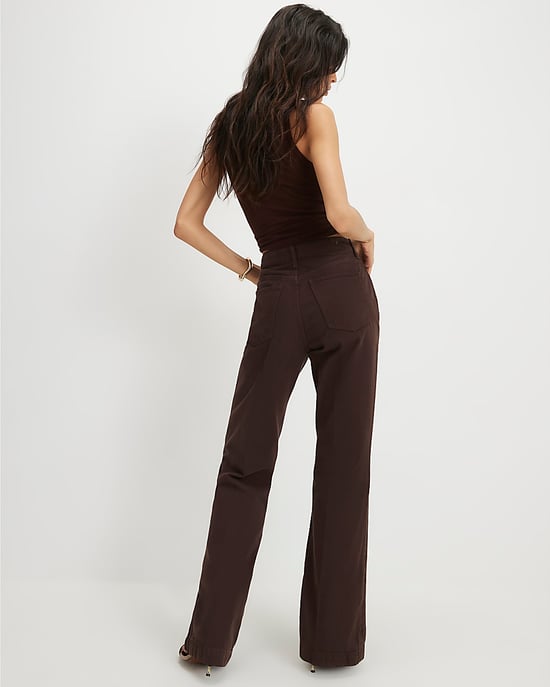 River Island Womens Bootcut Jeans Brown Mid Rise - Image 3
