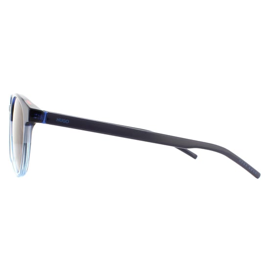 Hugo by Hugo Boss Round Mens Matte Blue Turquoise Blue Mirror Sunglasses - Image 3