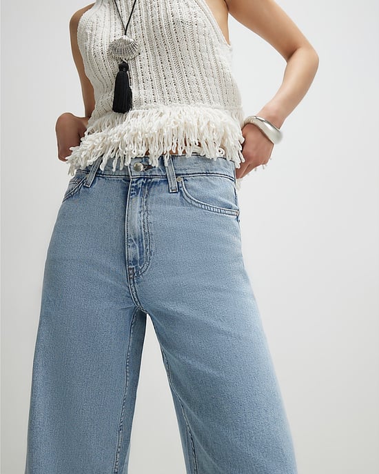 River Island Womens Wide Leg Jeans Blue 5 Pocket Denim - Image 4