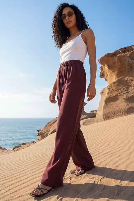 Crepe Elasticated Waist Trouser - Image 2