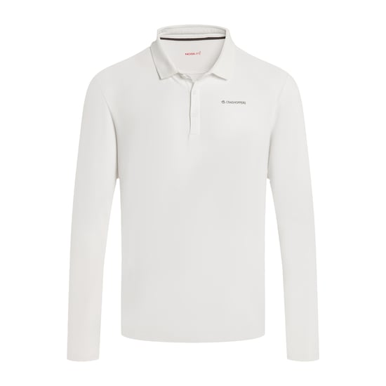 Craghoppers Mens Bramshaw Golf Nosilife Long-Sleeved Polo Shirt (White) - Image 2