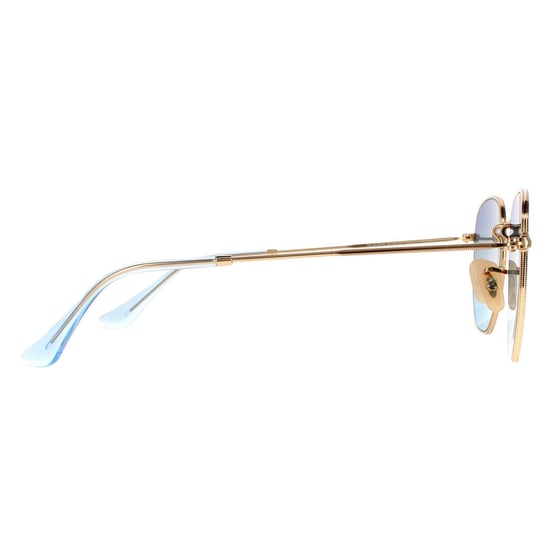 Ray-Ban Square Unisex Gold Blue Grey Gradient Sunglasses - Image 4