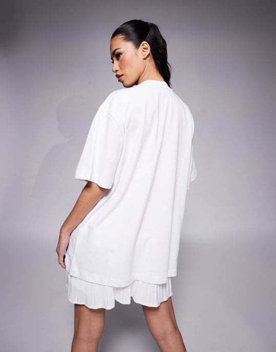 Weekend Collective Icon oversized t-shirt med broderad WCA grafik i vitt - Image 2