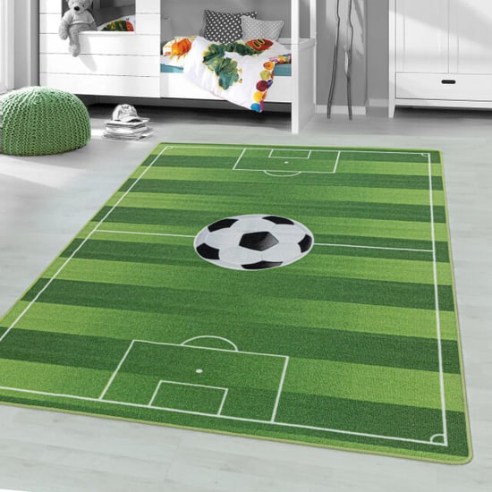 Muratap Play vloerkleed kinderkamer voetbal laagpolig 80x120 cm - Image 1
