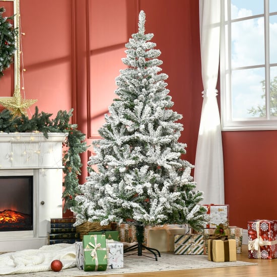 Homcom Kunstkerstboom met sneeuweffect scharnierconstructie Ø105 x 180h cm - - Image 3
