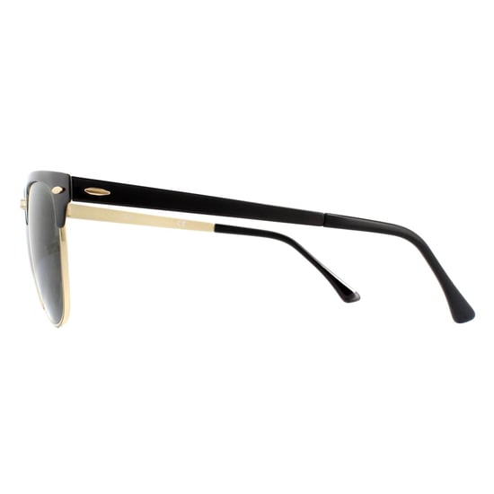 Ray-Ban Sunglasses Clubmaster Metal RB3716 187 Gold Top On Black Green - Image 3